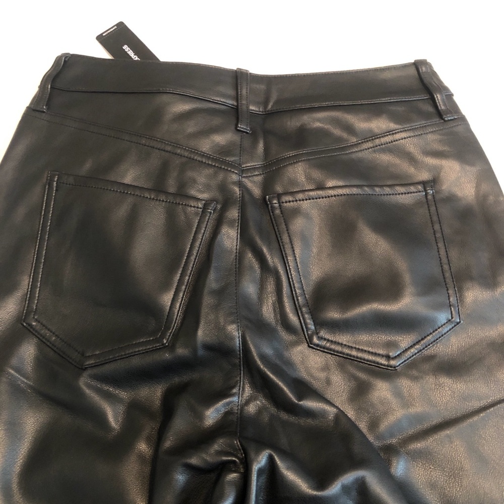 Express Black Faux Leather Trousers